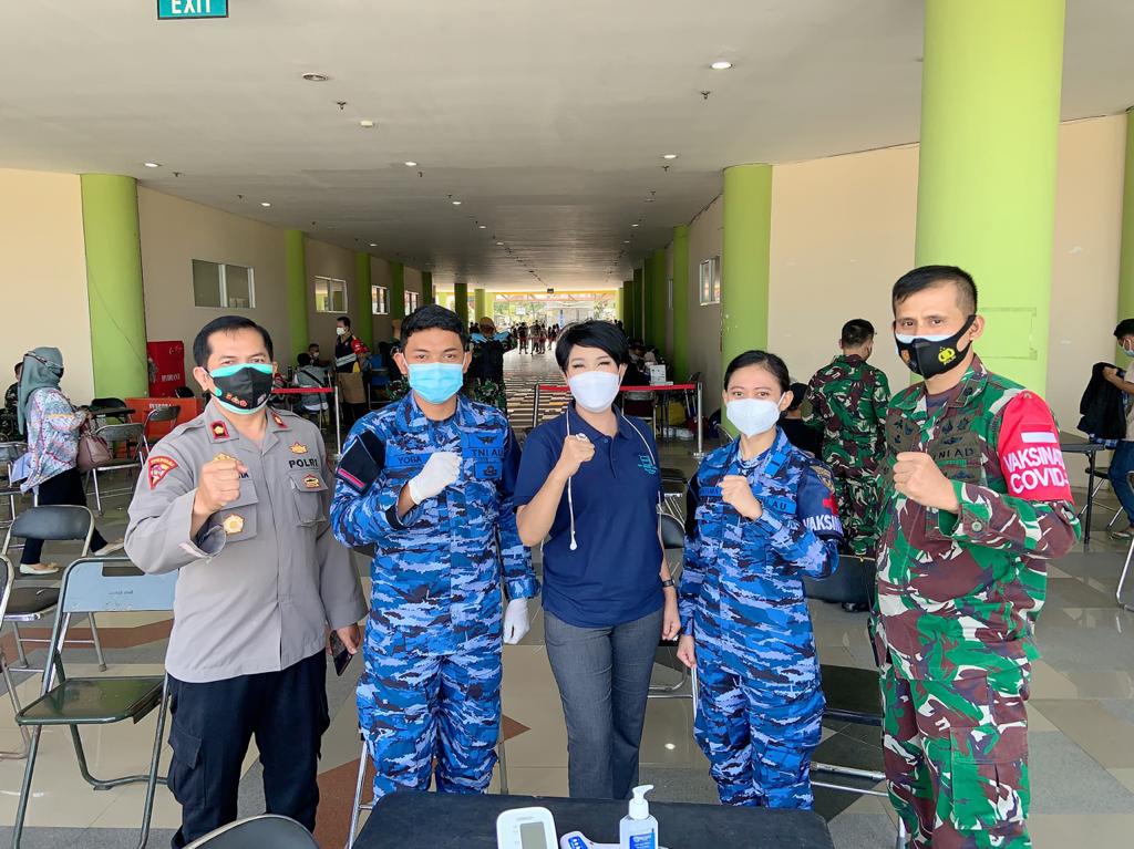 Kerjasama dengan TNI, POLRI dan KEMENKES RI, APINDO JABAR kembali mengadakan vaksinasi massal di Youth Centre, Arcamanik